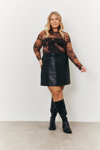 Faux Leather Skirt