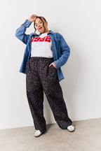 Brown Leopard Print Trousers