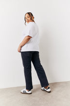 Washed Black Straight Leg Jeans