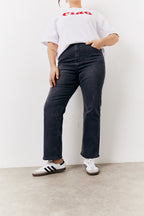 Washed Black Straight Leg Jeans