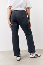 Washed Black Straight Leg Jeans