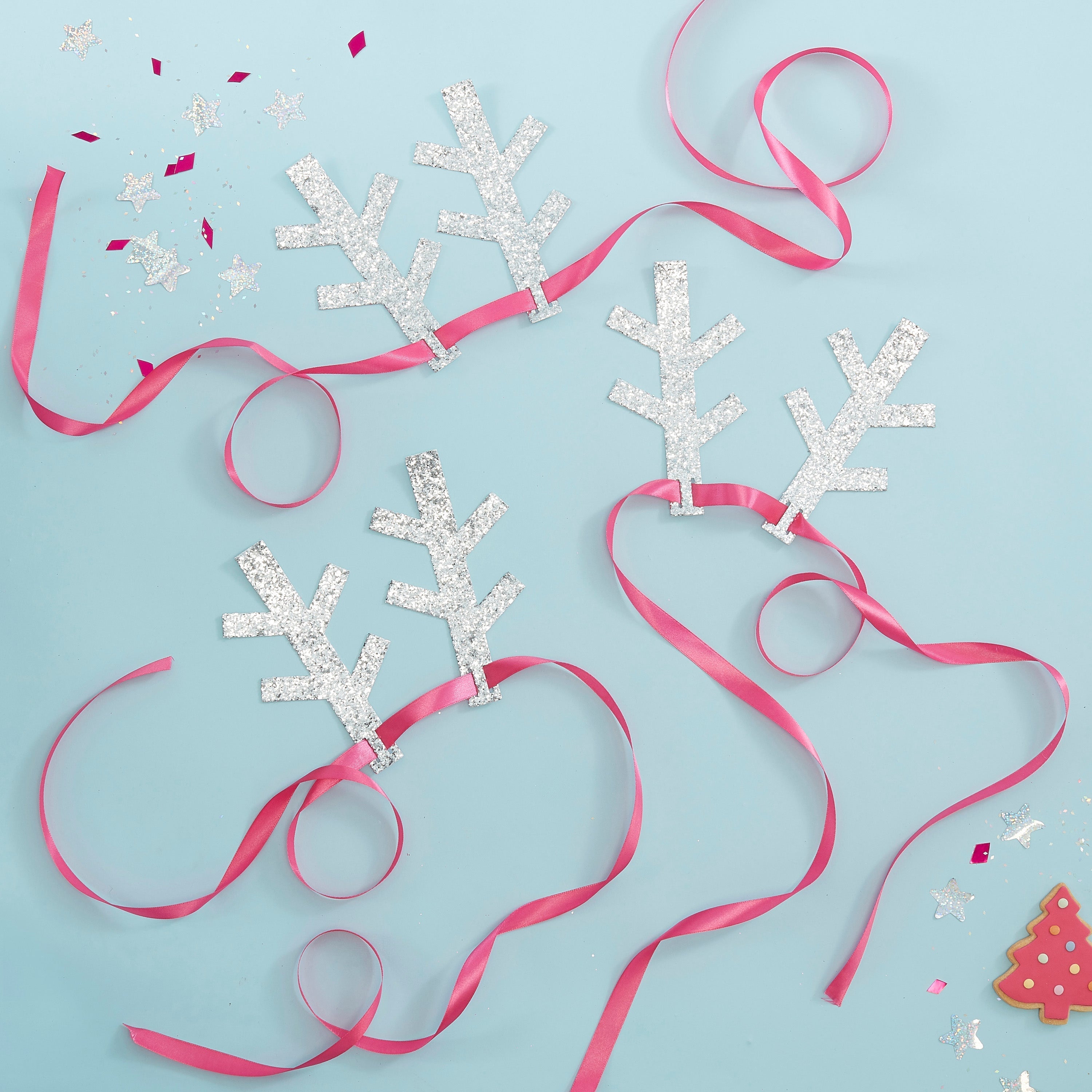 Glitter Antlers Headbands - Jolly Good Vibes- 10 Inner Pack