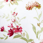 Jeannie Red Floral Pencil Pleat Curtains