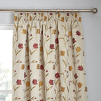Juliette Natural Jacquard Pencil Pleat Curtains