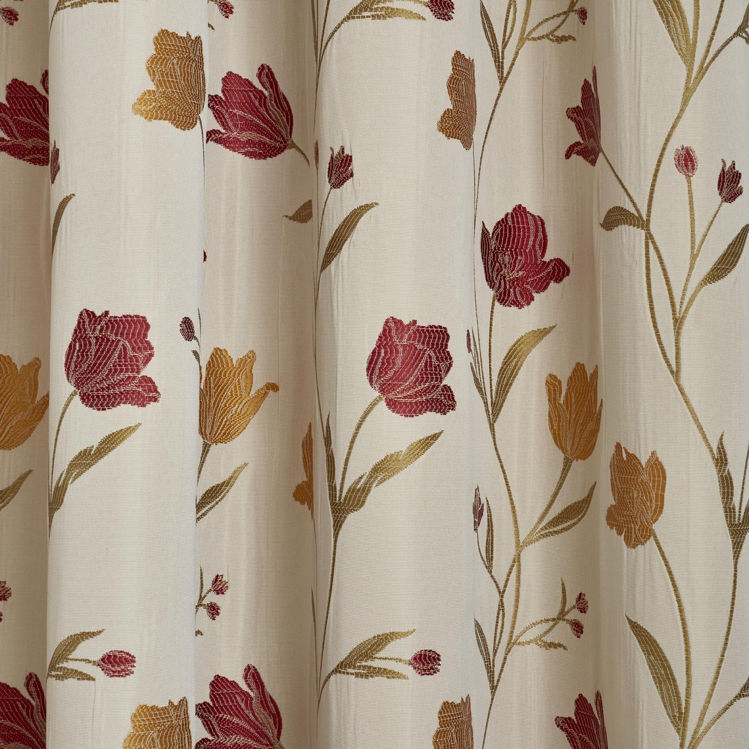 Juliette Natural Jacquard Pencil Pleat Curtains