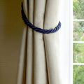 Knightsbridge Navy Blue Rope Tiebacks (Pair)