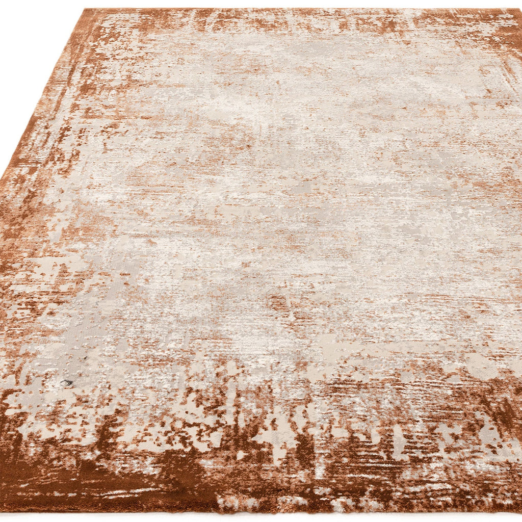 Kuza Border Terracotta Rug