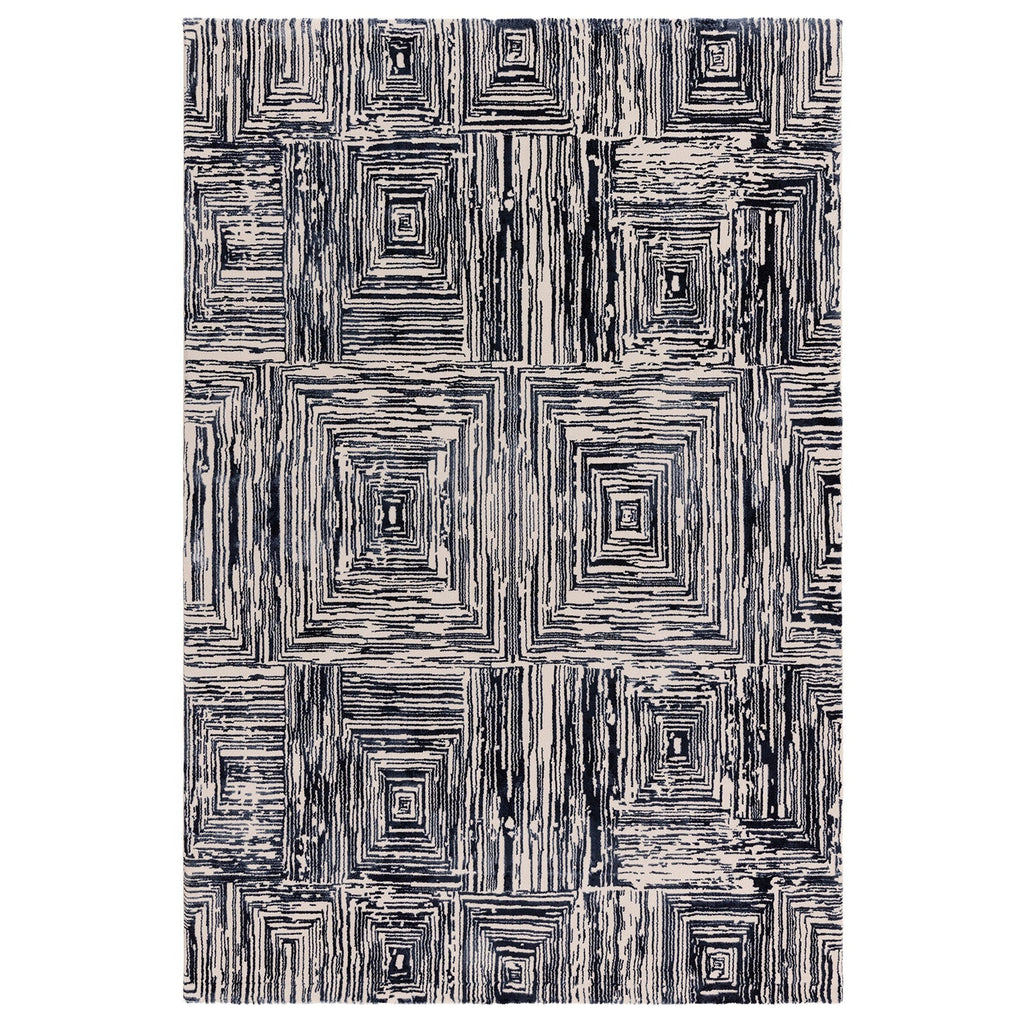 Kuza Portrait Navy Blue Rug