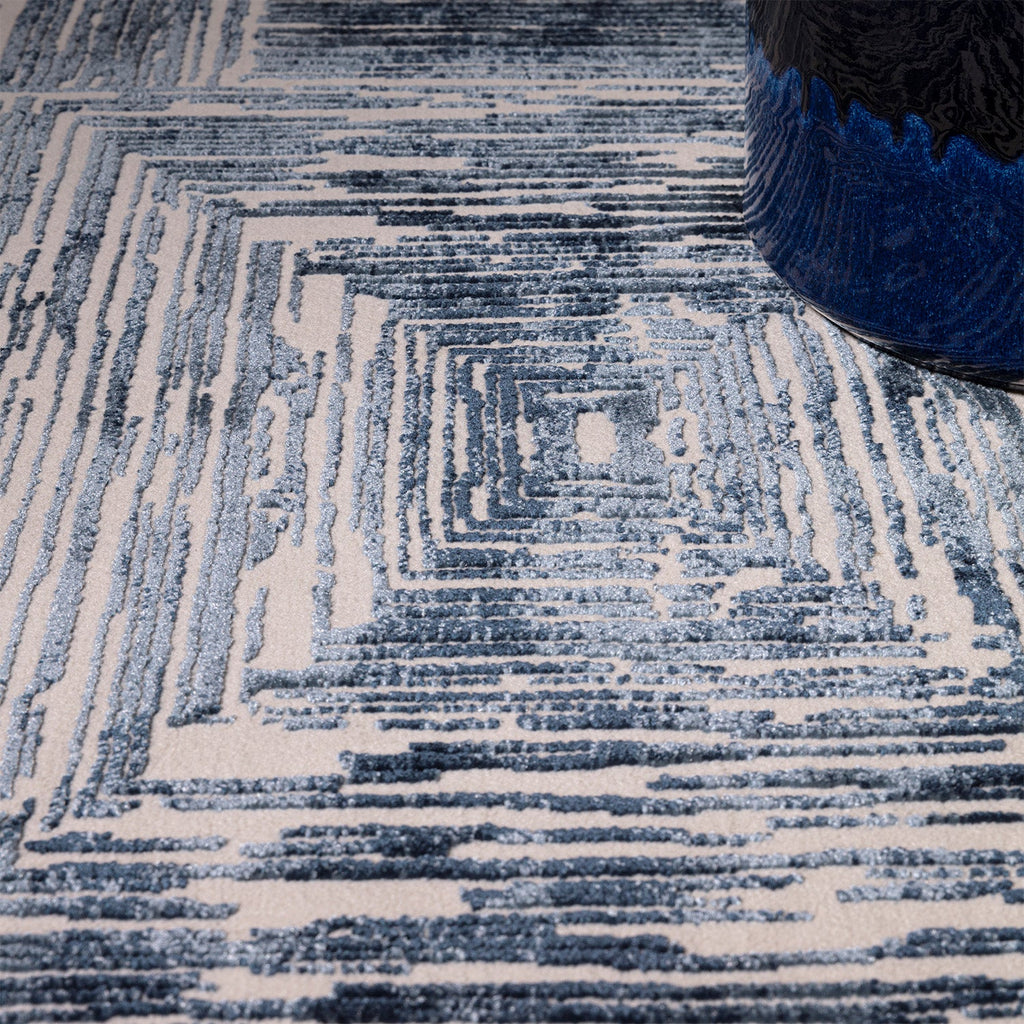 Kuza Portrait Navy Blue Rug