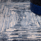 Kuza Portrait Navy Blue Rug