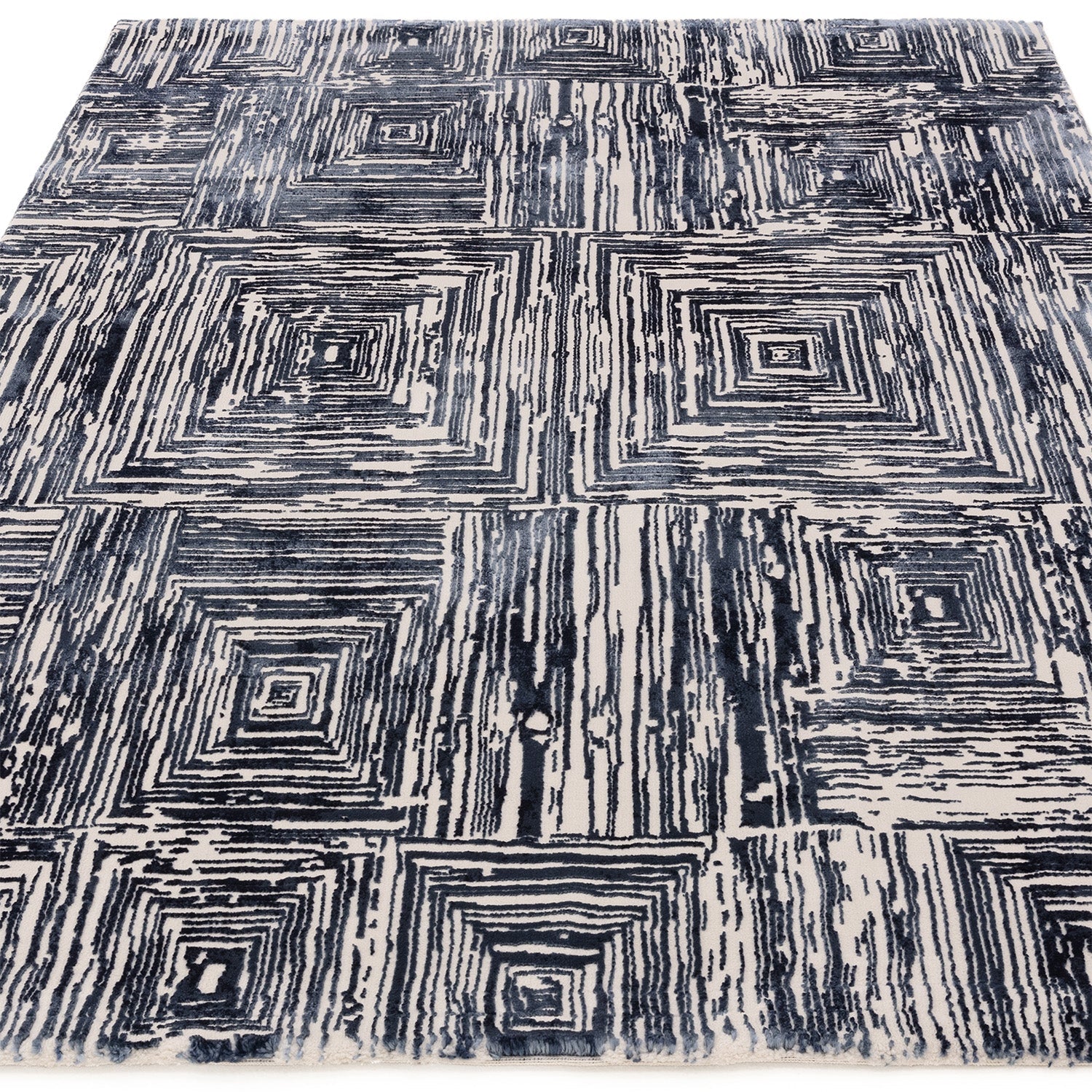 Kuza Portrait Navy Blue Rug
