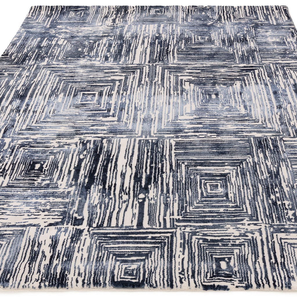 Kuza Portrait Navy Blue Rug