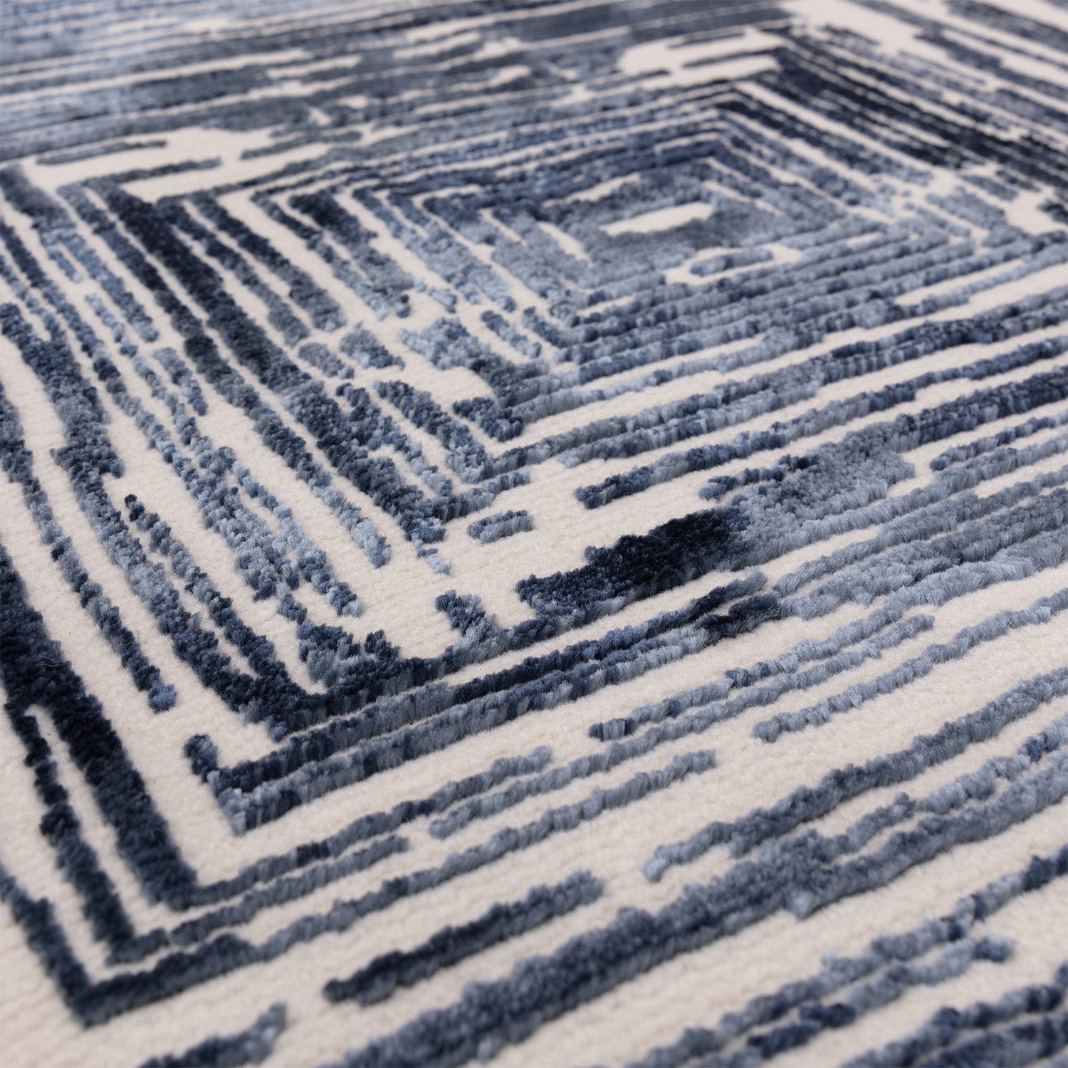 Kuza Portrait Navy Blue Rug