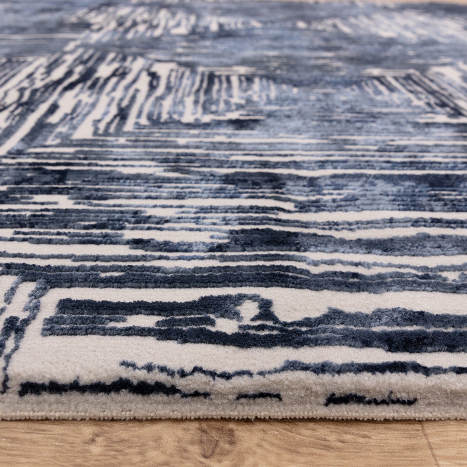 Kuza Portrait Navy Blue Rug