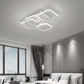 White Minimalist LED Semi-Flush Ceiling Light