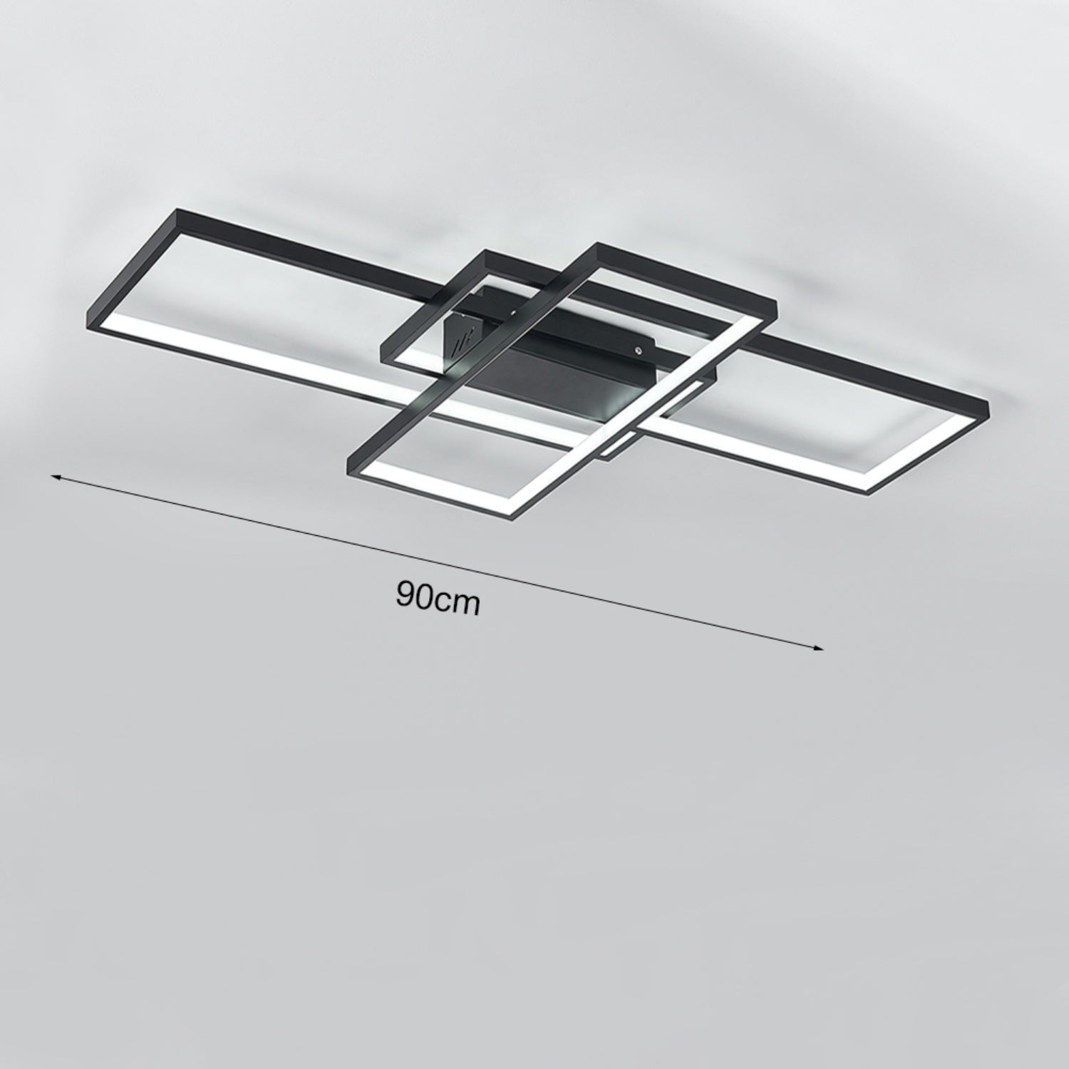 Semi-Flush LED Ceiling Light Stacked Rectangles