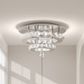 Chrome Crystal 30W LED Semi-Flush Ceiling Light
