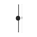 Minimalistic Black Bright White LED Wall Light 10W