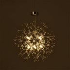 Dandelion-Style Chrome Crystal Pendant Light
