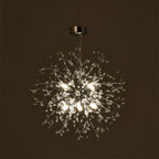 Dandelion-Style Chrome Crystal Pendant Light