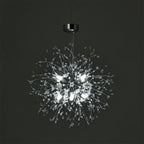 Dandelion-Style Chrome Crystal Pendant Light