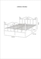 Lindale Vintage Black Metal Bed Frame