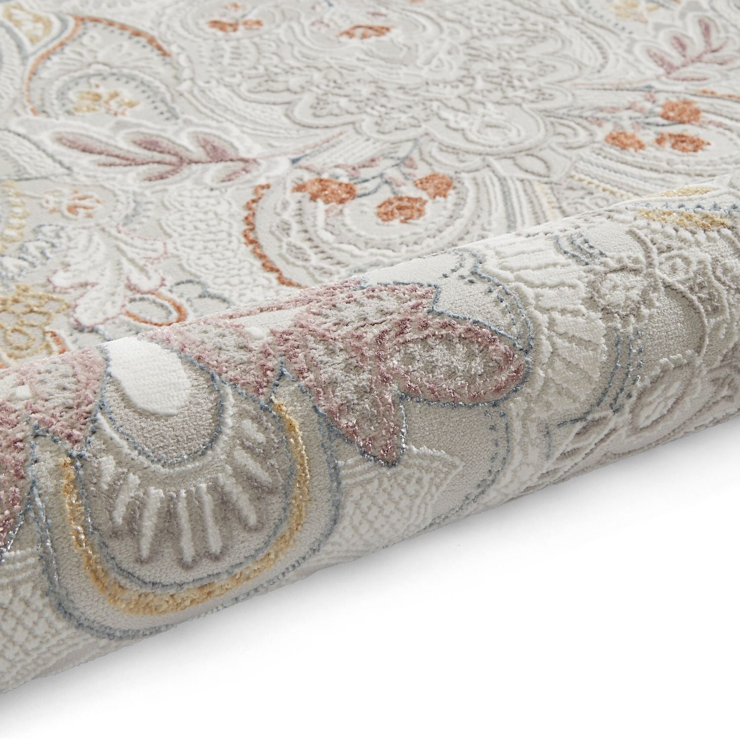 Laurence Llewelyn-Bowen Damask Pearl Rug
