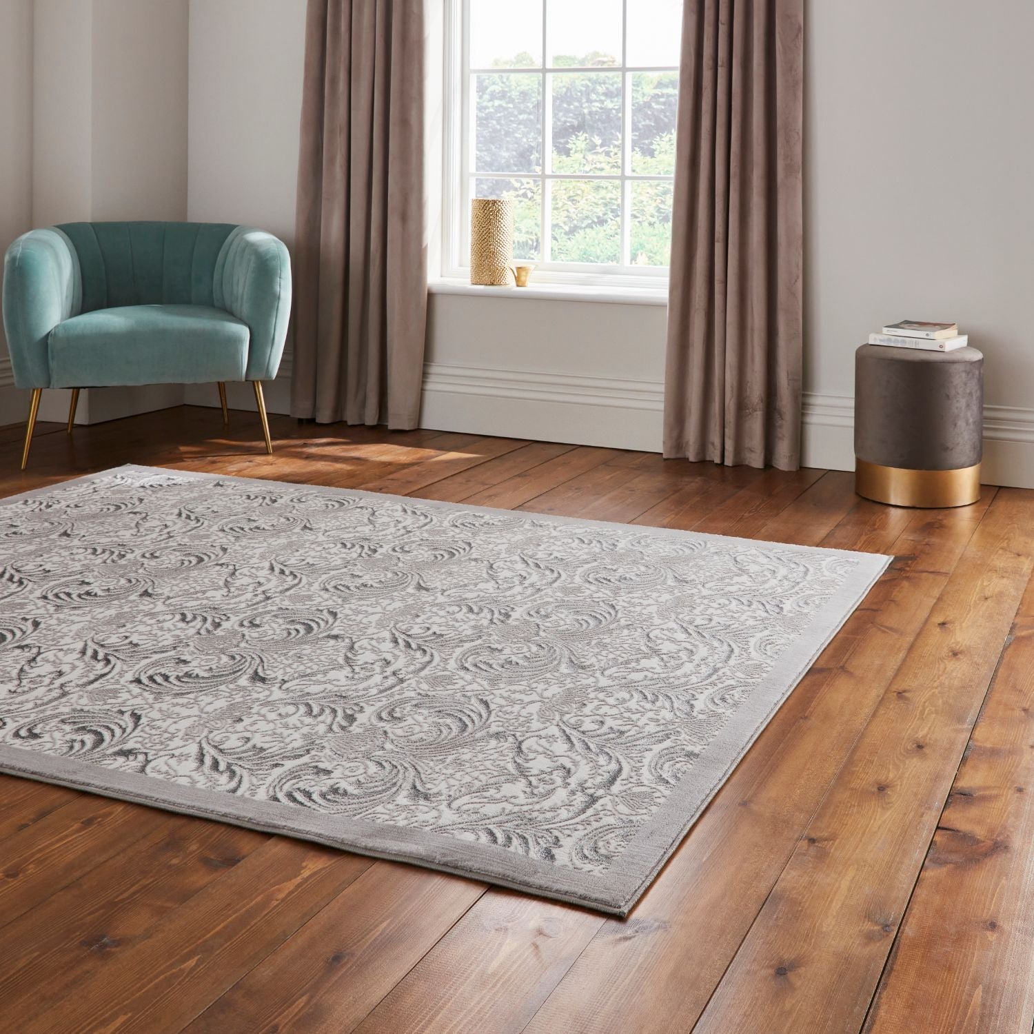 Laurence Llewelyn-Bowen Imperial Silver Rug