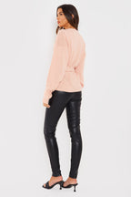 Contour' Leather Look Leggings