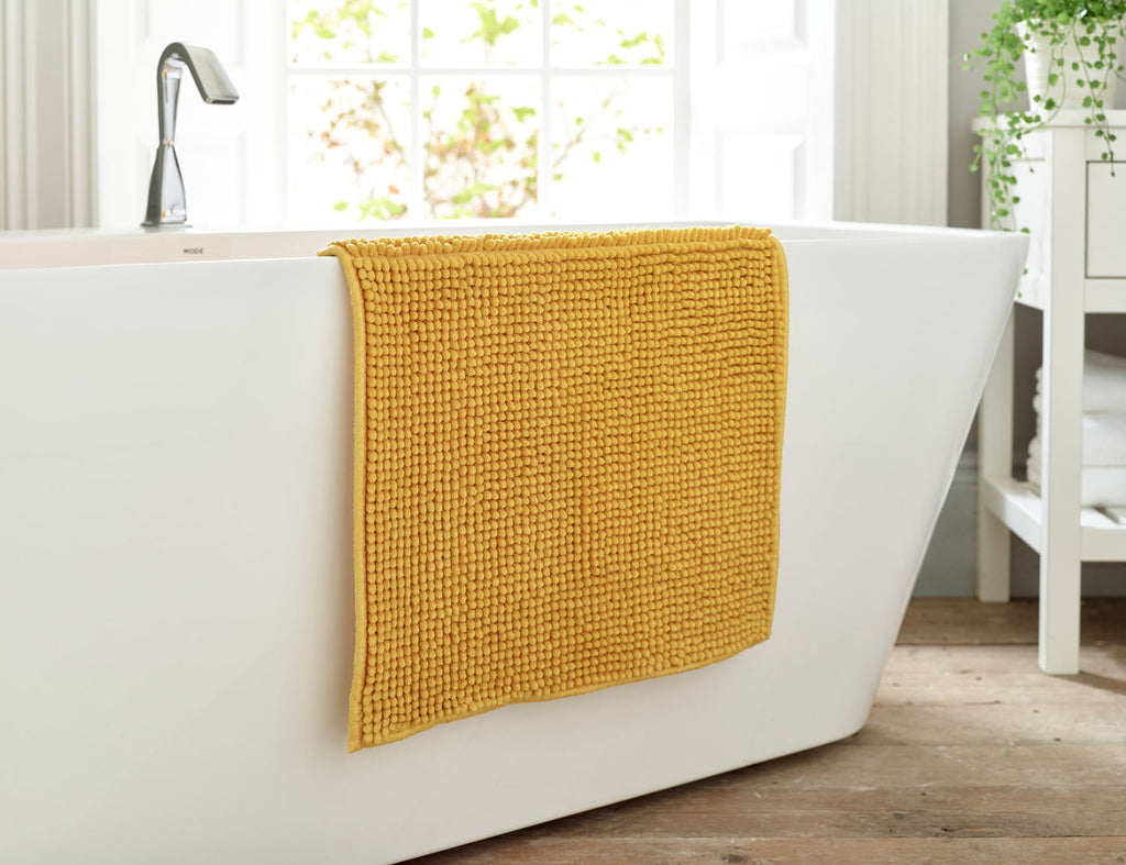 Lobster Creek Yellow Kaleidoscope Noodle Bath Mat