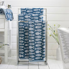 Lobster Creek Small Fish Blue/White Towels