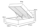 Lowther Grey Velvet Ottoman Storage Bed