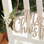 Wooden Merry Christmas Chair Decorations- 5 Inner Pack