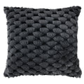 Lush Black Faux Fur Cushion Cover (Pair)