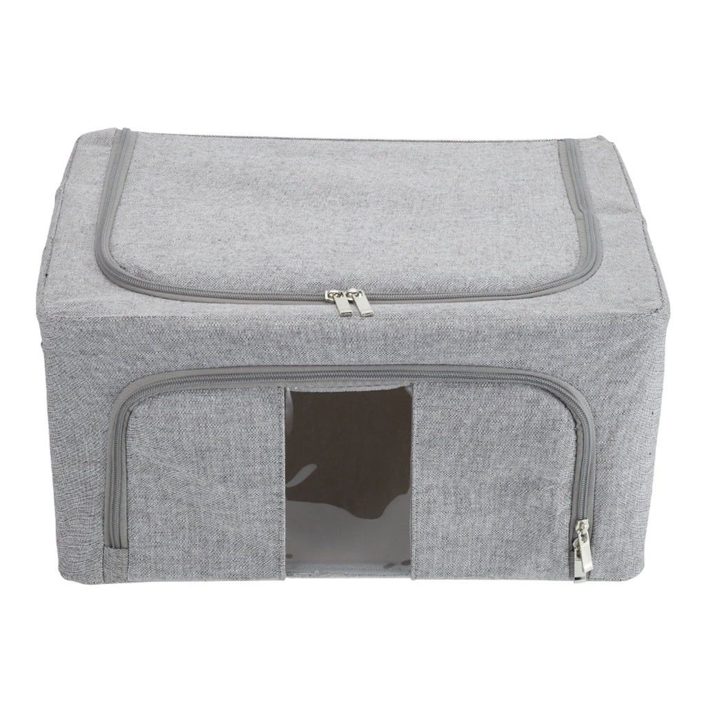 100L Metal Frame Fabric Clothes Storage Box