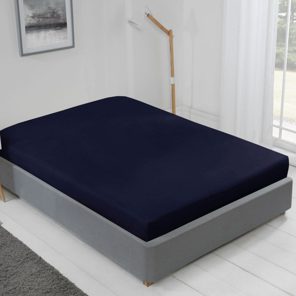 Lyla Navy Blue Fitted Sheet