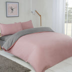 Lyla Pink and Grey Reversible Duvet Set