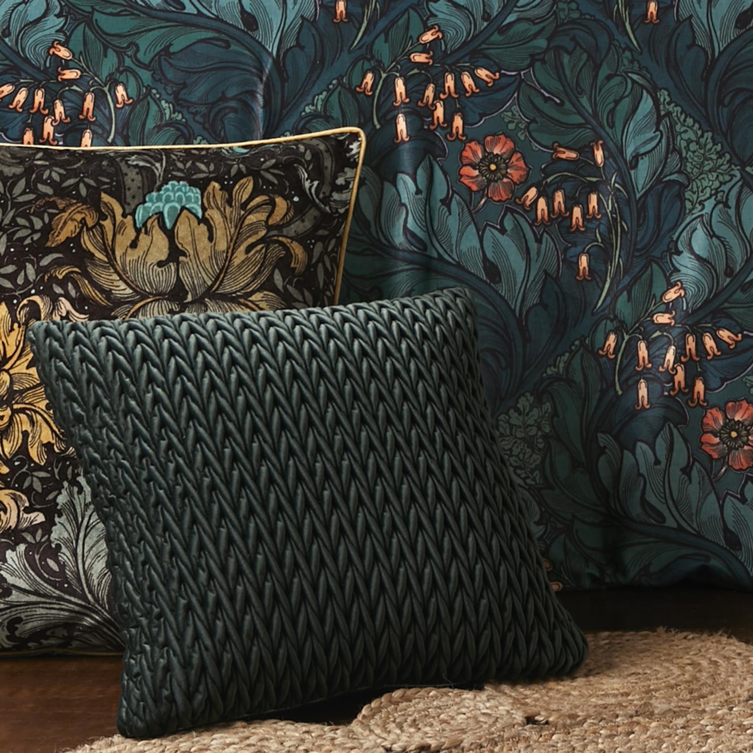 Laurence Llewelyn-Bowen Amory Bottle Green Cushion (43cm x 43cm)