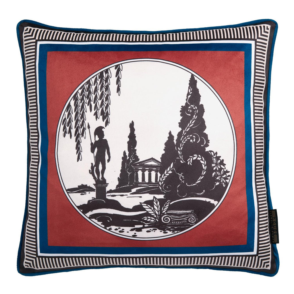 Laurence Llewelyn-Bowen Velvet Arcadia Reversible Red Cushion (43cm x 43cm)