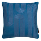 Laurence Llewelyn-Bowen Diva Embroidery Teal Velvet Cushion (43cm x 43cm)