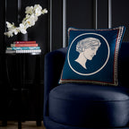 Laurence Llewelyn-Bowen Goddess Teal Reversible Cushion (43cm x 43cm)