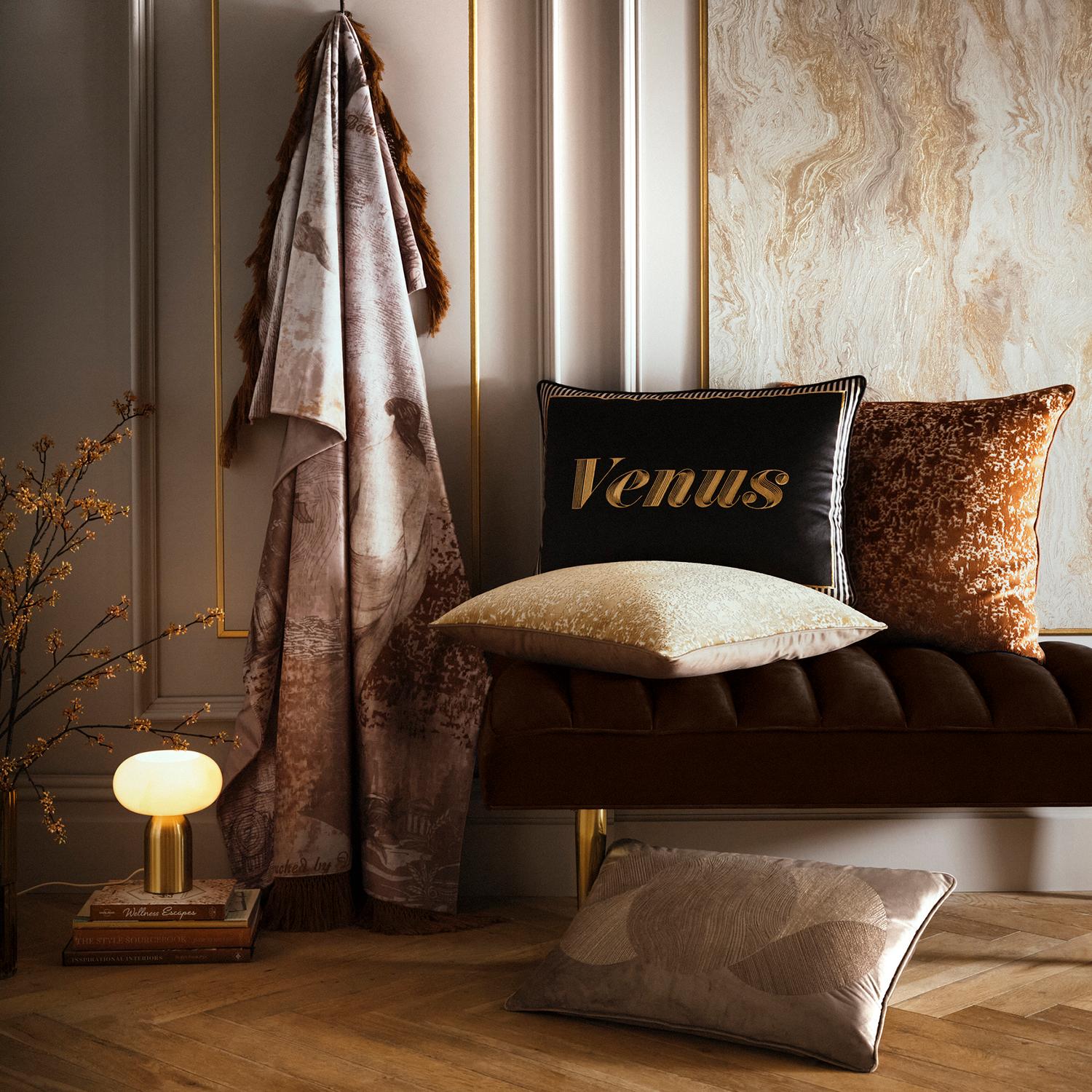 Laurence Llewelyn-Bowen Venus Desire Velvet Mink Cushion (40cm x 60cm)