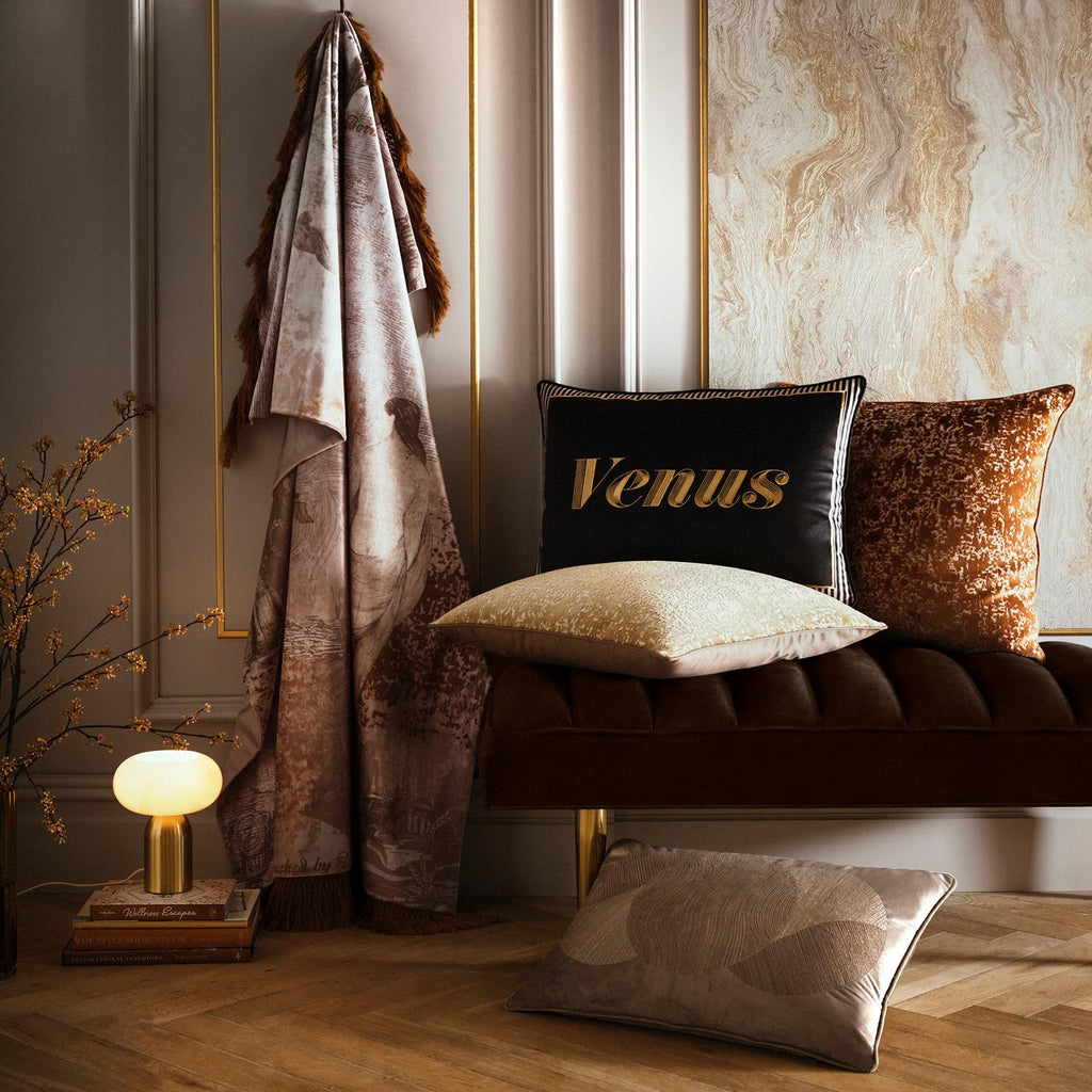 Laurence Llewelyn-Bowen Velvet Venus Signature Black Cushion (40cm x 60cm)