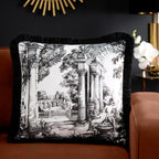 Laurence Llewelyn-Bowen Velvet Vista Monochrome Cushion (43cm x 43cm)