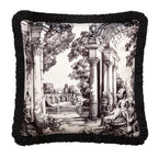 Laurence Llewelyn-Bowen Velvet Vista Monochrome Cushion (43cm x 43cm)