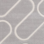 Catherine Lansfield Linear Curve Grey Rug