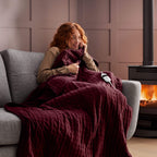 Silentnight Luxury Berry Fleece Heated Throw