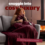 Silentnight Luxury Berry Fleece Heated Throw