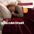 Silentnight Luxury Berry Fleece Heated Throw