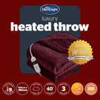 Silentnight Luxury Berry Fleece Heated Throw